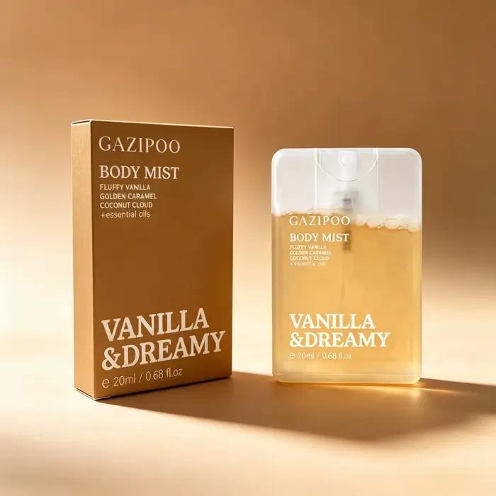 Lot de 2 brumes corporelles parfumées Vanille Pomme 20ml, Spray Eau de Toilette Fraîche, Parfum Chev
