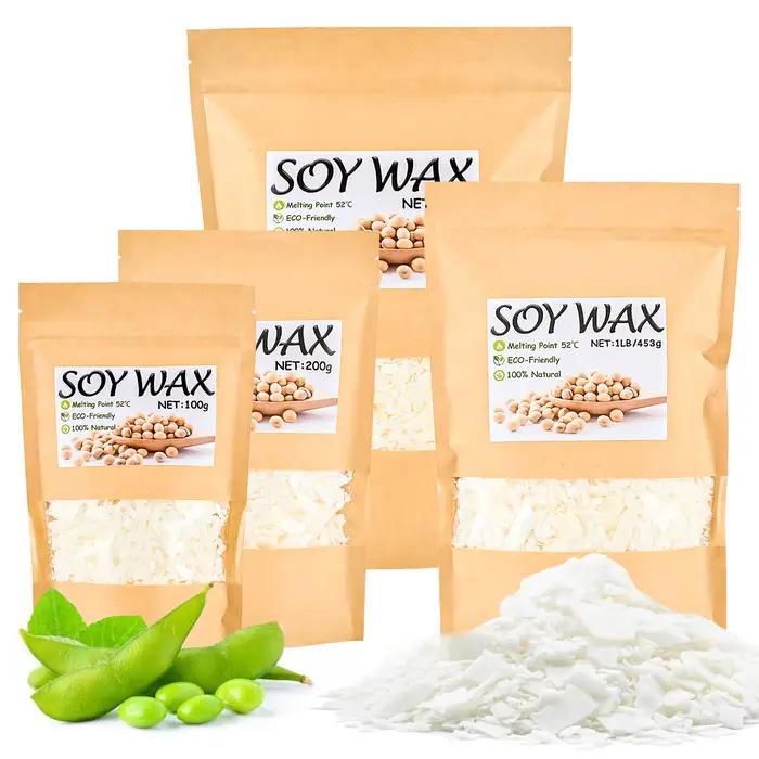 100g-1000g cire de soja naturelle bricolage bougies faites à la main artisanat faisant des fournitures 100% flocons