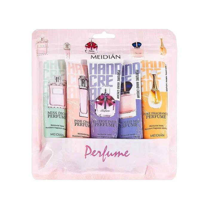 Lot de 5 crèmes pour les mains parfumées aux extraits végétaux – Hydratantes, réparatrices, anti-dessèchement, nourrissantes – Coffret cadeau de Noël