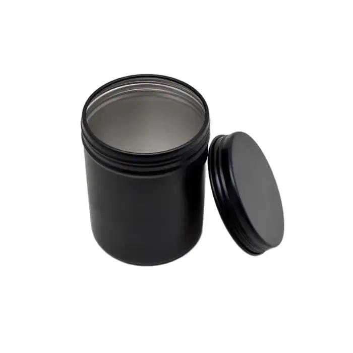 Boîtes de bougies en métal noir de 200ml, 12 pièces, boîtes de thé portables, pots de bougies d'aromathérapie faits à la main, conteneurs de stockage de crème cosmétique