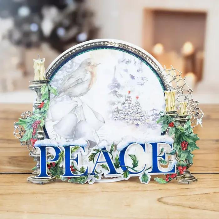 Bougies de fleurs de houx de la paix pour un Noël joyeux matrices de découpe en acier au carbone pour scrapbooking bricolage carte de voeux occaions spéciales