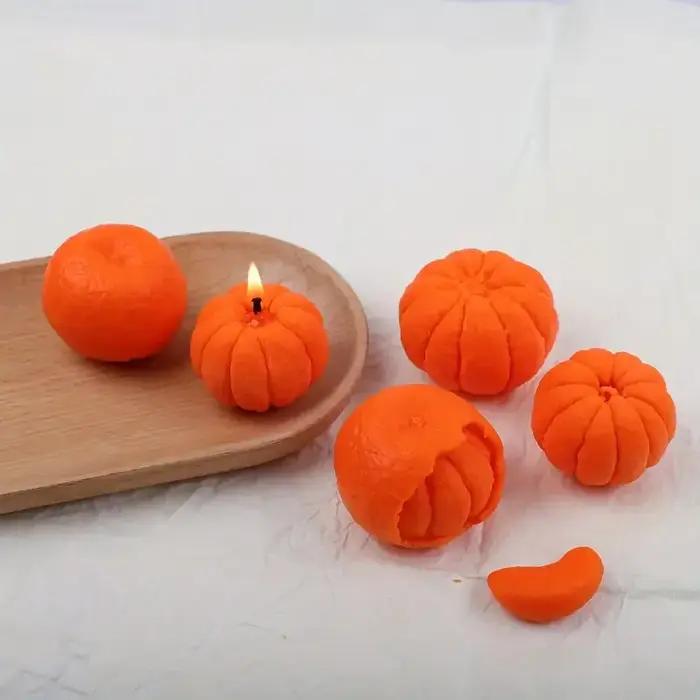 Nouveau moule à bougie orange au design innovant