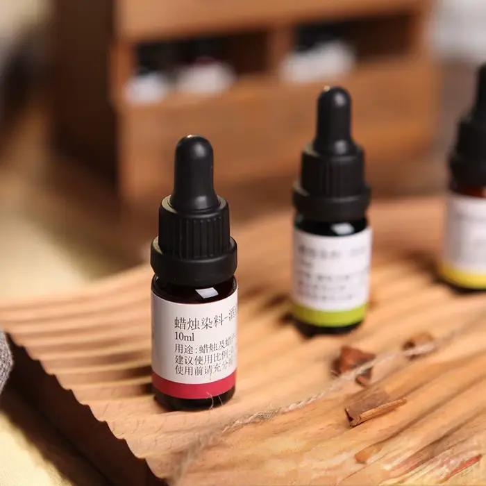 Pigment de Colorant de bougie liquide, 10 ml/bouteille, DIY, fait à la main, haute Concentration, aromathérapie, fournitures de Colorant