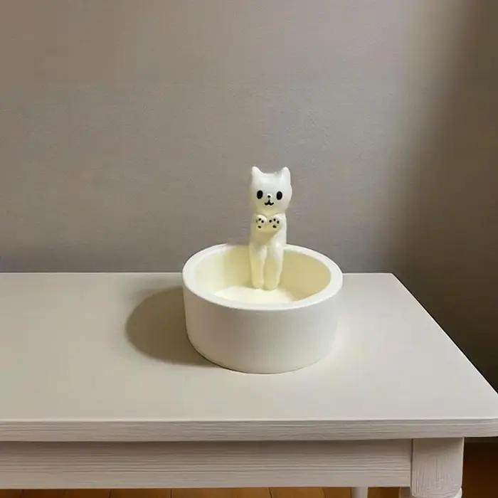 Bougeoir chaton mignon JETTING chandelier d'aromathérapie créatif de dessin animé pour la décoration de la maison occasions spéciales