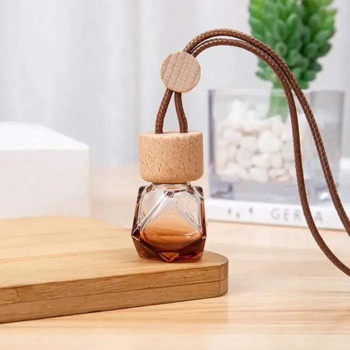 Mini diffuseur d'huiles essentielles rond pour voiture flacon vide pendentif parfum d'ambiance désodorisant ornement décoration automobile occassions spéciales femmes hommes cadeaux anniversaires noel