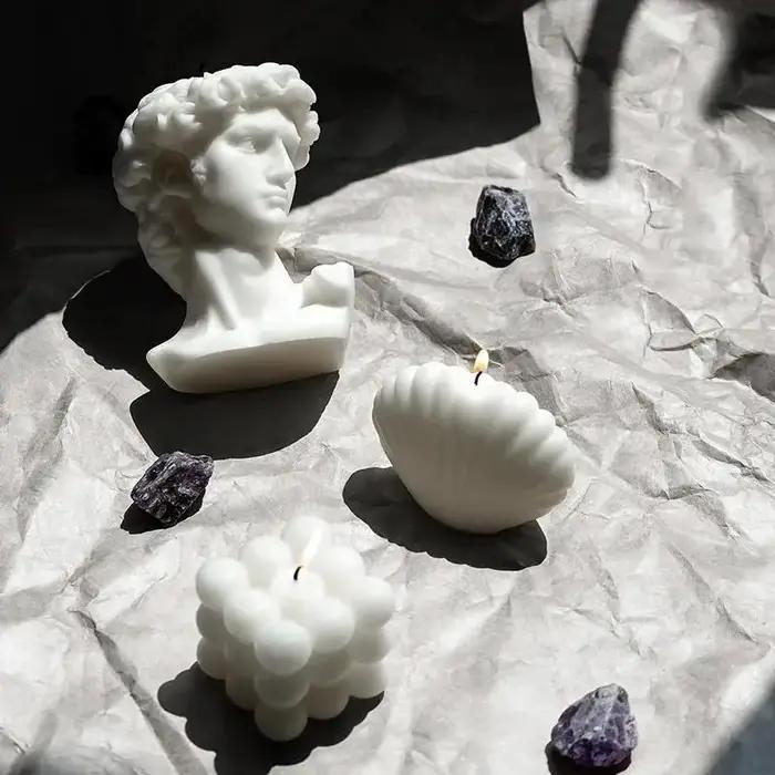 Bougies parfumées en cire de soja style nordique rouge pour la décoration intérieure et les occasions spéciales