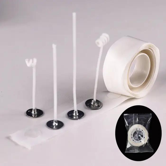 Mèches de bougie sans fumée en coton pré-ciré pour bricolage et couture, variété de couleurs pour décorations personnalisées et événements spéciaux