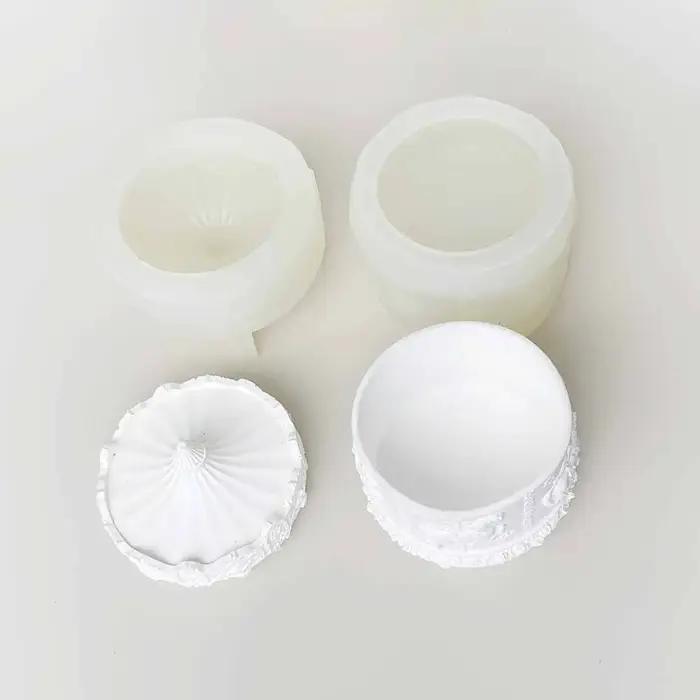 Bricolage carrousel organisateur faisant moule bougie plâtre aromathérapie bougeoir bijoux boîte