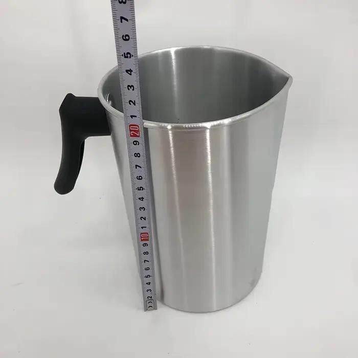Pot de fusion de bougie en acier inoxydable, tasse de fusion d'avertissement, pot verseur exécutif pour la maison, bricolage, 1.2 L, 3L
