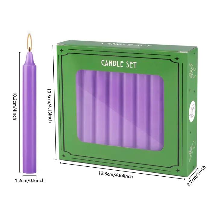 Lot de 20 bougies d'art en cire de soja violette forme de cône smokeless pour décoration intérieure mariage et anniversaire