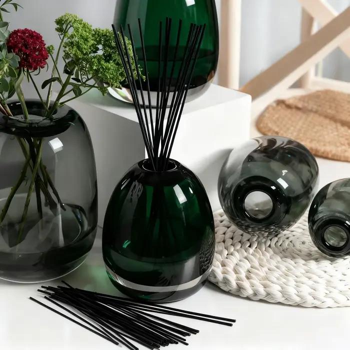 Bâtonnets diffuseurs en rotin noir, 50 pièces, L19/22/25/30/40cm D3/4/5mm, bâtonnets de remplacement pour huile essentielle d'aromathérapie