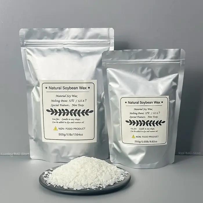 Cire de soja naturelle pour la fabrication de bougies DIY 100 250 500 1000g sans additif pour fabrication de bougies parfumées et sans fumée matériaux pour bougies occasions spéciales et cadeaux personnalisés