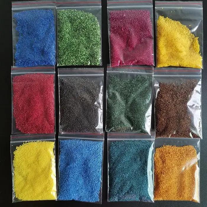 Cire de sable colorée pour bricolage créatif et peinture sur sable artisanal occasionnellement utilisé pour faire des bougies d'aromathérapie occasions spéciales comme les fêtes et les anniv