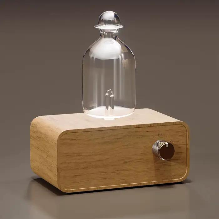 Diffuseur d'huiles essentielles rechargeable, diffuseur sans eau, nébulisation électrique, parfum pour la maison, le bureau, diffuseur d'arômes en bois et en verre