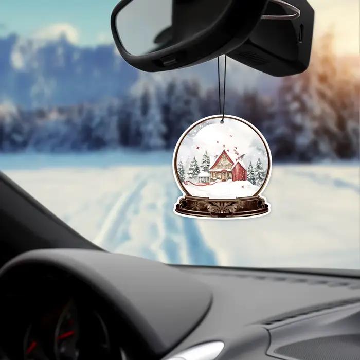 Désodorisant de voiture parfumé, cadeaux de Noël, ornements d'arbre, pendentif joyeux Noël, 6 pièces par ensemble