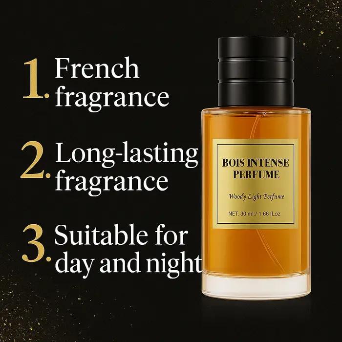Bois Parfum Intense 50ml Eau de Parfum pour Hommes Notes Woody Iris Encens Honey Parfum de Luxe Longue Durée Occasions Spéciales