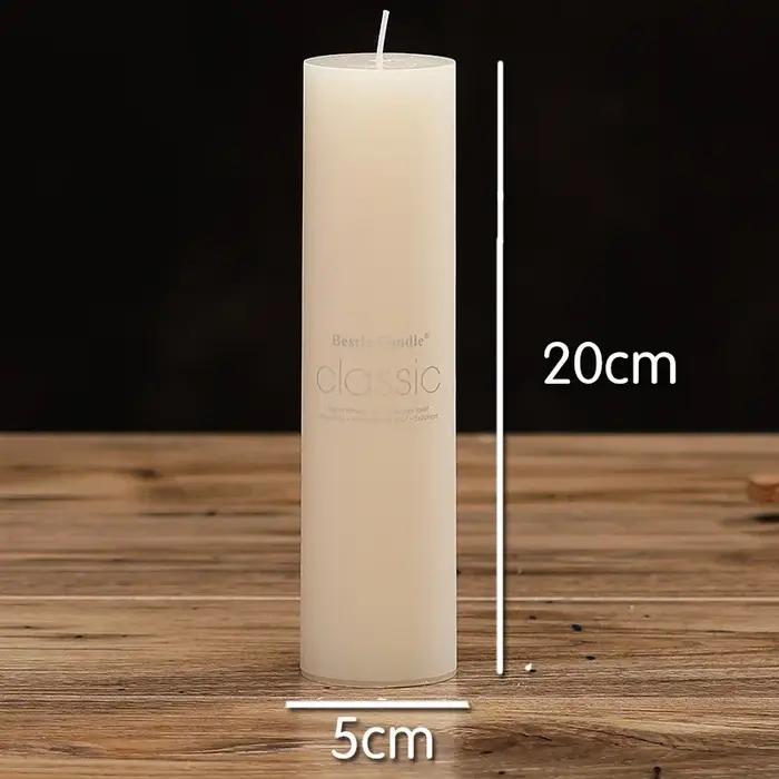 Grande bougie cylindrique moderne sans fumée et sans odeur