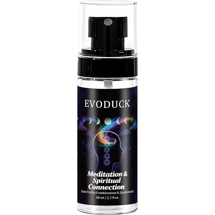 Spray d'ambiance spirituel Encens et Bois de Santal, Brume d'Aura pour la Méditation, Connexion Spir
