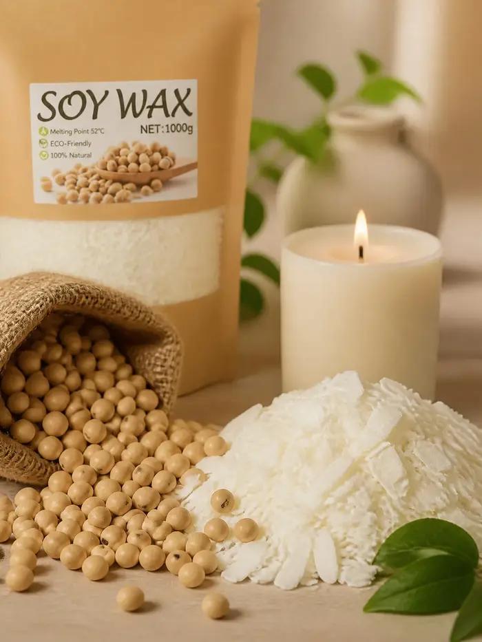 1000g de cire de soja naturelle pure pour la fabrication de bougies DIY - Matières premières idéales