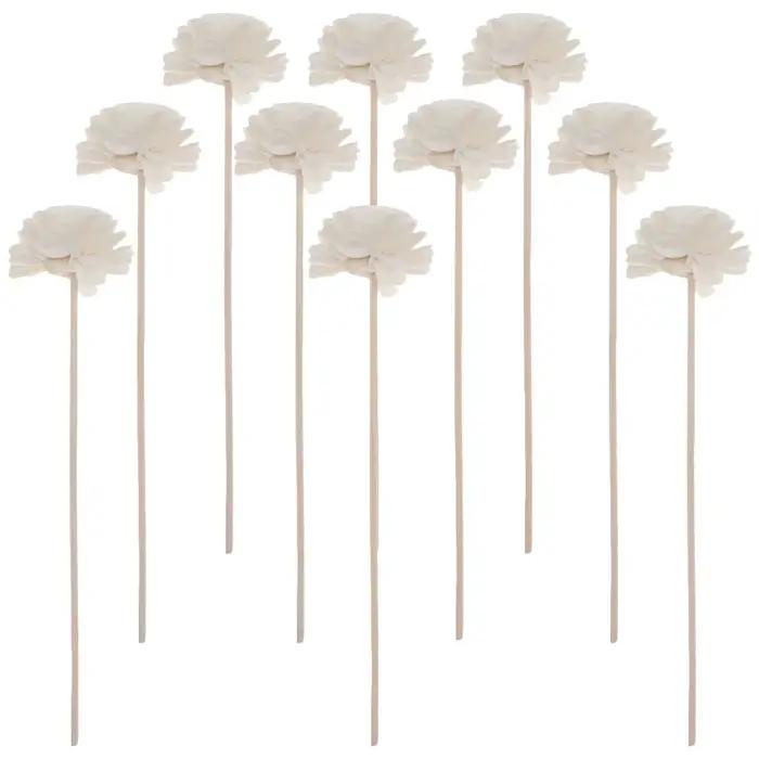 Bâtons de diffuseur en rotin avec dessus de fleurs