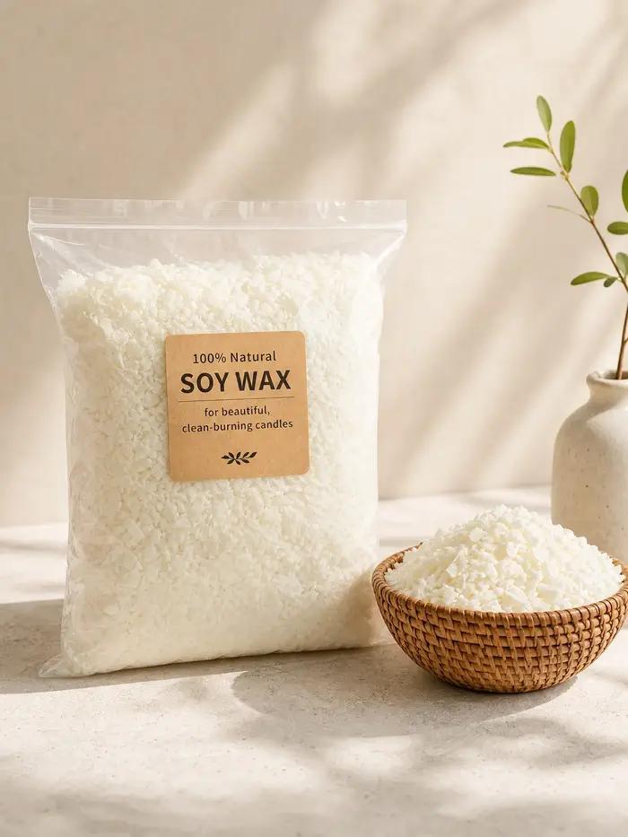 Cire de soja naturelle 1000g pour la fabrication de bougies DIY facile à utiliser et écologique pour diverses occasions et ambiance festive