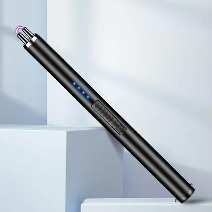 Briquet à bougie électrique coupe-vent sans flamme, briquet à Arc Rechargeable par USB, cuisinière à