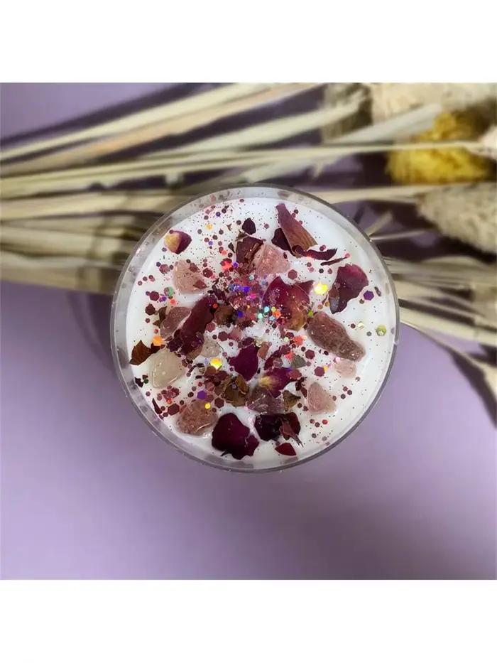 Bougie parfumée en cire de soja colorée en forme de conque