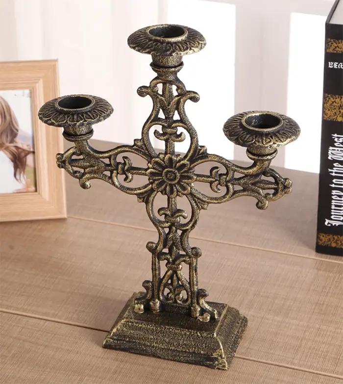Chandelier Noble européen en fer sculpté Style européen pour Anniversaire Fêtes Familiales Soirées Intimes Occasions Spéciales