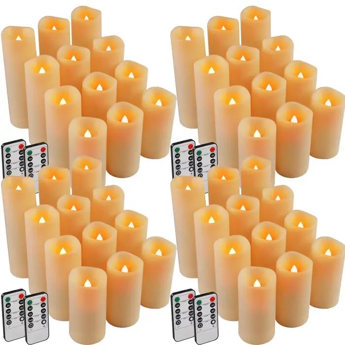 Bougies LED étanches sans flamme avec télécommande pour festivals