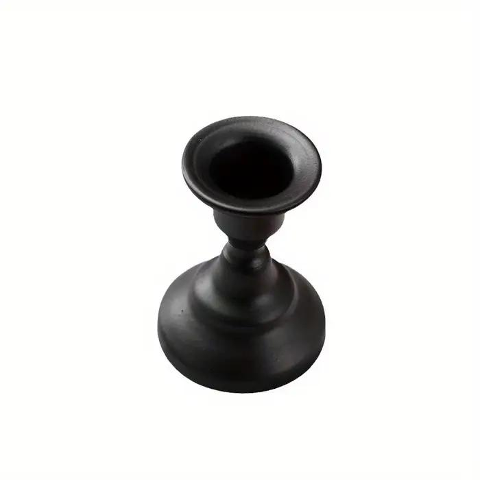 Porte-bougies métal noir design vintage pour mariages et fêtes romantiques chaleureuses