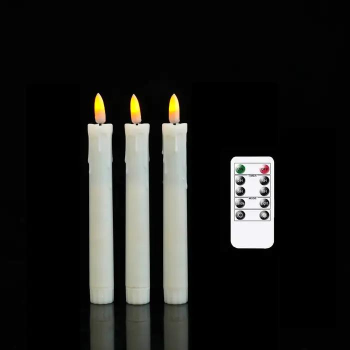 Paquet de 7 pouces de 3 bougies décoratives LED télécommandées