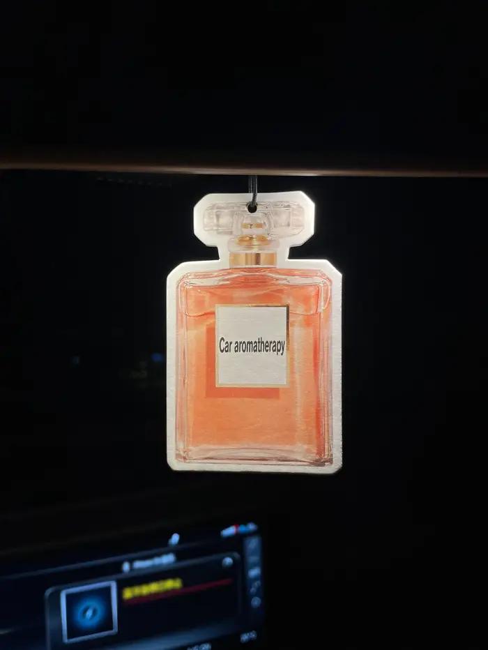 Diffuseur de parfum pour voiture en forme de flacon, durable 90 jours, parfum naturel aux senteurs d