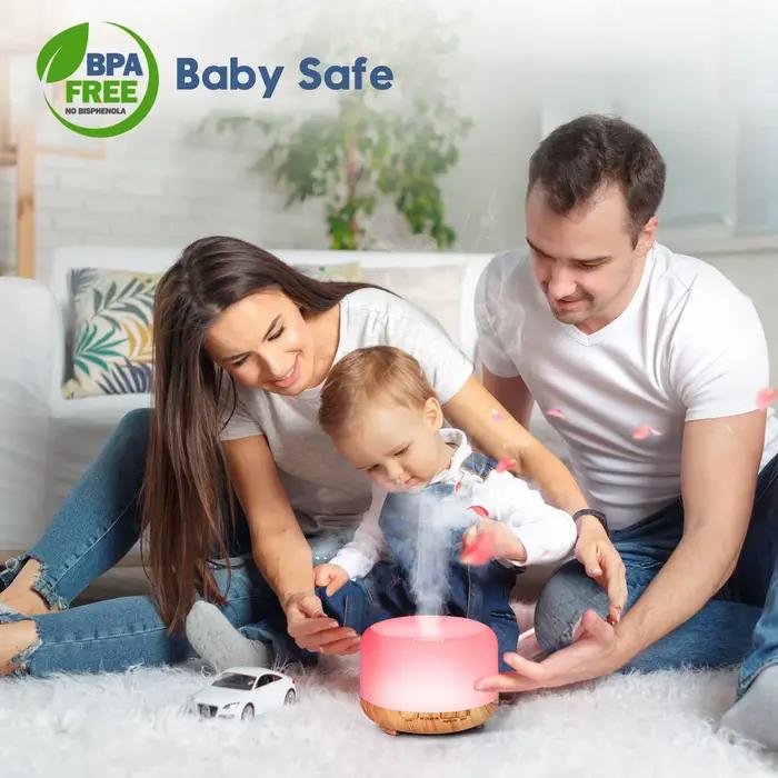 Diffuseur d'arôme 500ML avec humidificateur pour qualité de l'air et bien-être à domicile six huiles essentielles options occasionnels relaxantes