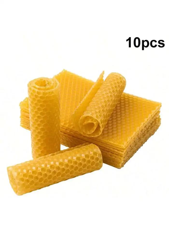 10 comprimés de cire d'abeille pour la fabrication de bougies, cire d'abeille pour sol en bois, fabr