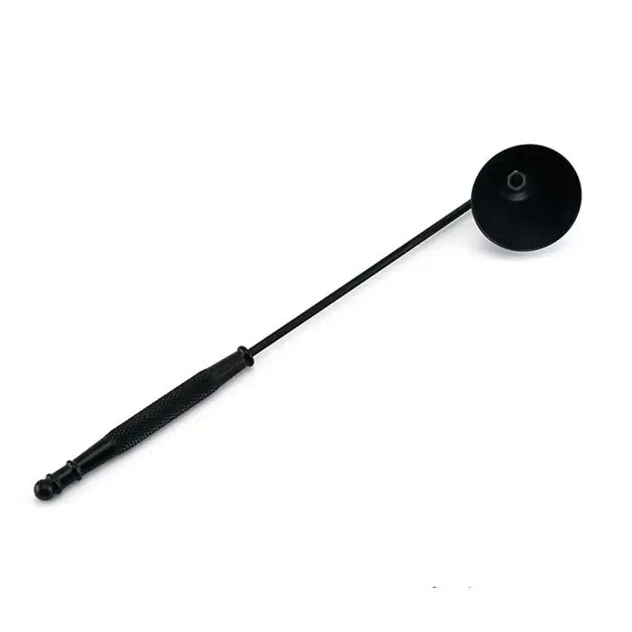 Extincteur à Bougie Antidérapant en Acier Inoxydable Design Cloche Éteignoir à Mèche Long Manche Pour Salon Restaurant Hôtel Café Occasions Spéciales