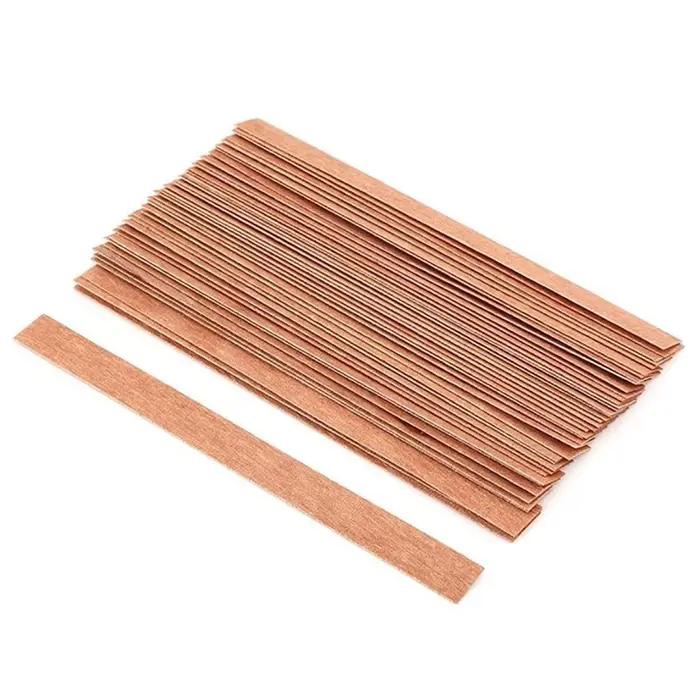 Pour le plaisir 30 pièces mèche de bougie en bois avec Base à Clip artisanat v osier paraffine cire d'abeille brûlant