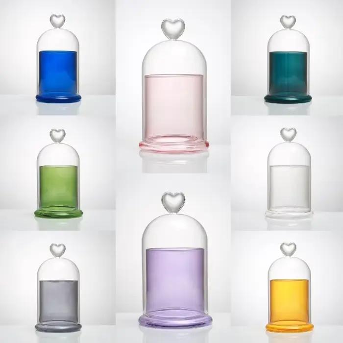 Bougies en verre modernes pour la décoration de la maison, accessoires d'aromathérapie et relaxation, idéales pour la thérapie par l'olfaction et la personnalisation de l'espace de vie
