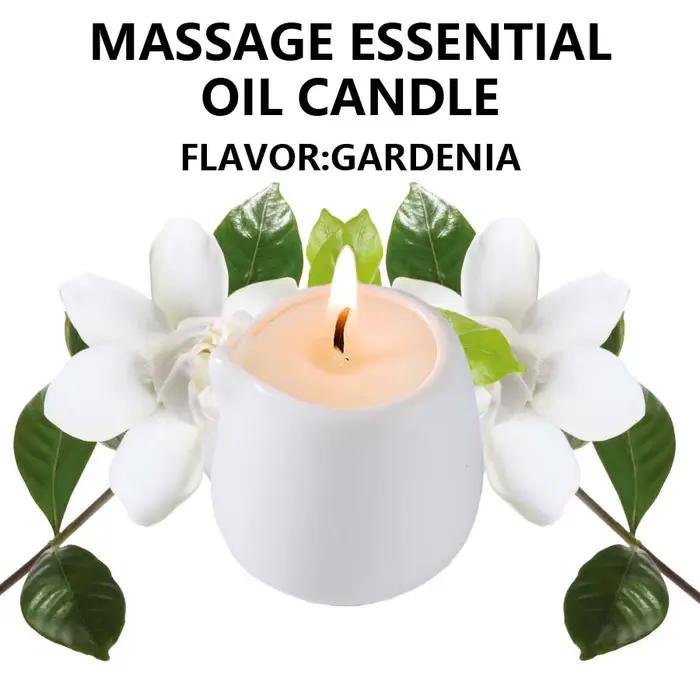Bougie d'huile de massage naturelle parfumée fruitée. Faible chaleur. 1,69 oz, cire de coco. Hydrata