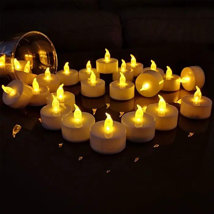 Bougie électronique LED sans flamme, cire tombante, bougie chauffe-plat, flammes réalistes, lampe LED, noël, Halloween, mariage, décoration de maison