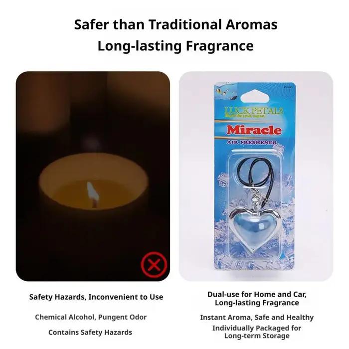 Diffuseur d'aromathérapie en forme de cœur pour voiture, pendentif décoratif à suspendre au rétroviseur, ornement parfumé aux huiles essentielles, cadeau pour la maison et le bureau, avec cordon réglable, disponible en plusieurs couleurs