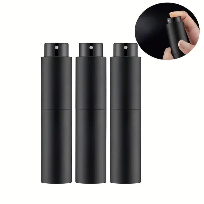 Pulvérisateur de parfum de voyage de 10 ml, récipient de Cologne rechargeable, flacon pulvérisateur vide pour mini pulvérisateur de taille (noir)