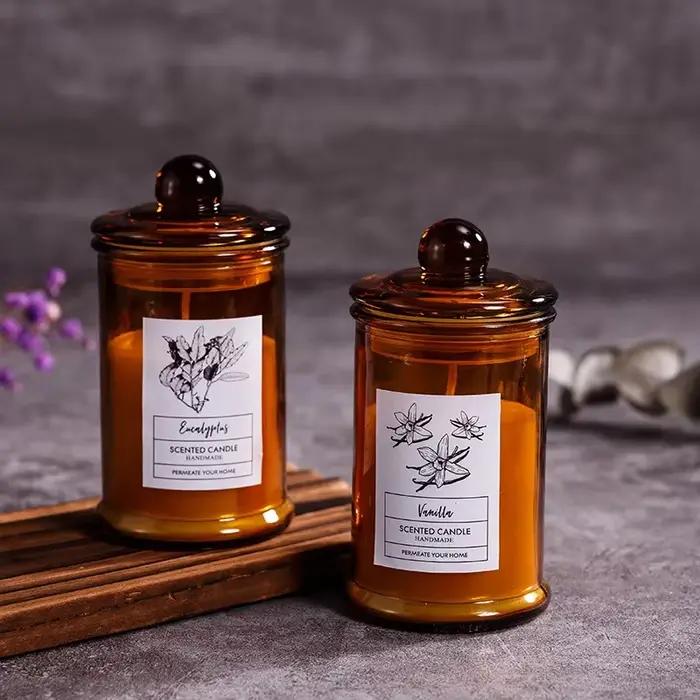 Pot en verre Vintage, bougie parfumée