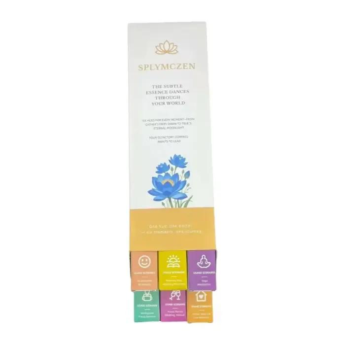 6 parfums d'humeur de qualité (mise au point/yoga/célébration/maison/matin/pureté) | Cadeaux d'aro