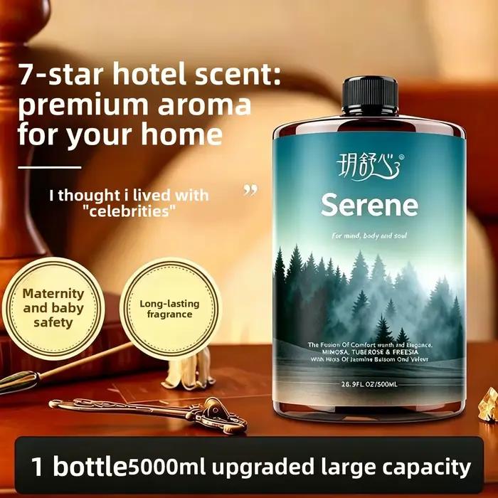 Parfum d'ambiance sans flamme aux huiles essentielles, 500 ml, senteur thé blanc, qualité hôtel cinq étoiles