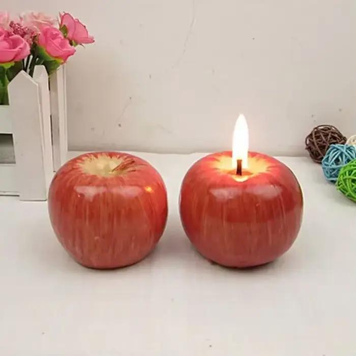 Bougie pomme créative, cadeau de réveillon de Noël