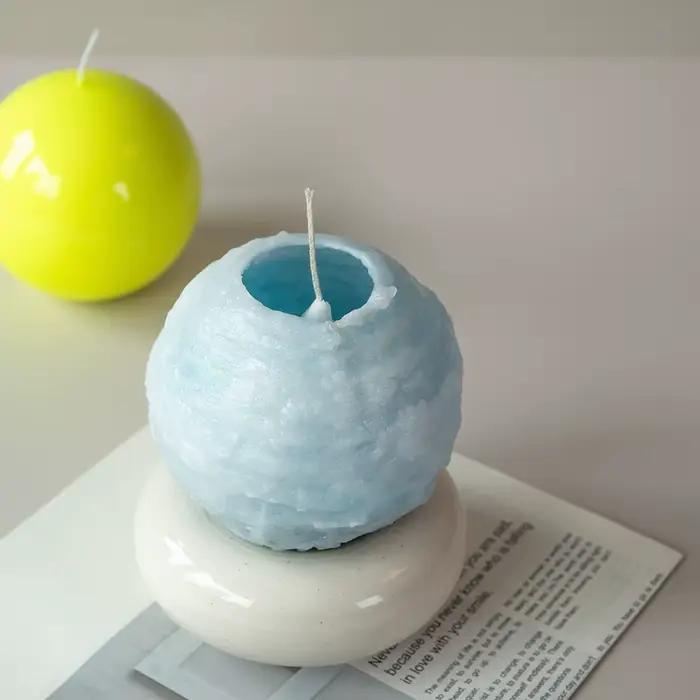 Bougie d'aromathérapie sphérique à ligne rotative