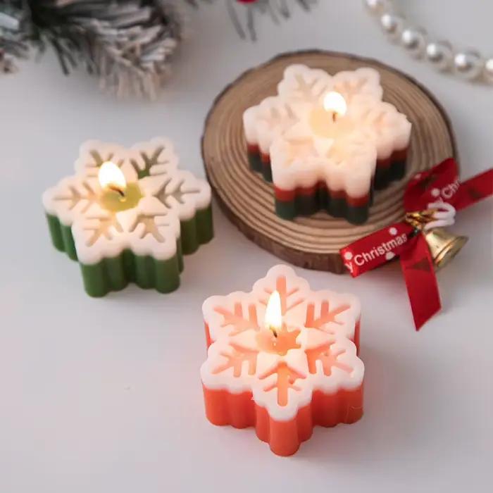 Accessoires de bougies d'aromathérapie flocon de neige de noël