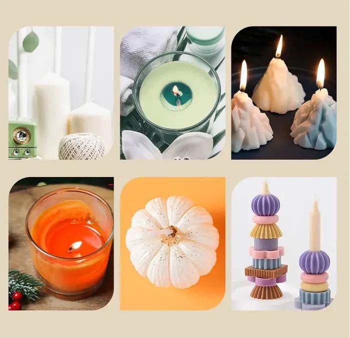 20 mèches de bougie en chanvre pré-cirées de 9 cm/15 cm/20 cm