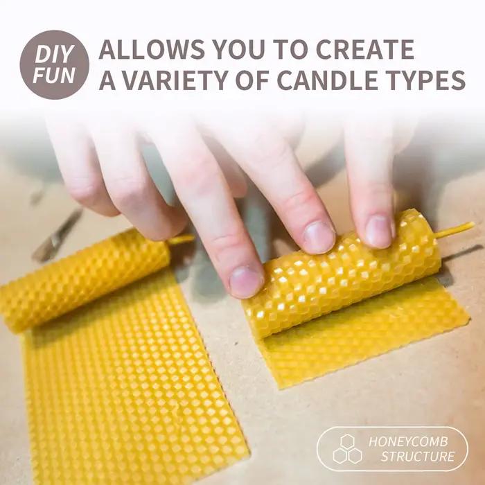 Bougies d'art en cire d'abeille faites à la main pour une ambiance unique et relaxante, décor de maison, cadeau romantique, utilisation quotidienne et occasions spéciales