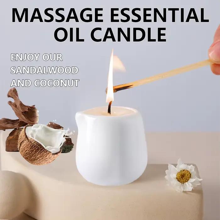 Bougie d'huile de massage naturelle parfumée fruitée faible chaleur hydratante luxe naturel apaisante pour maison et journée occassions spéciales